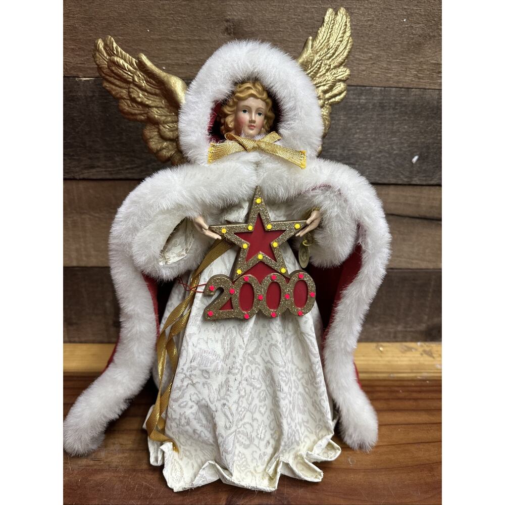 Clothtique Possible Dreams The Millennium Angel Tree Topper Musical Lighted